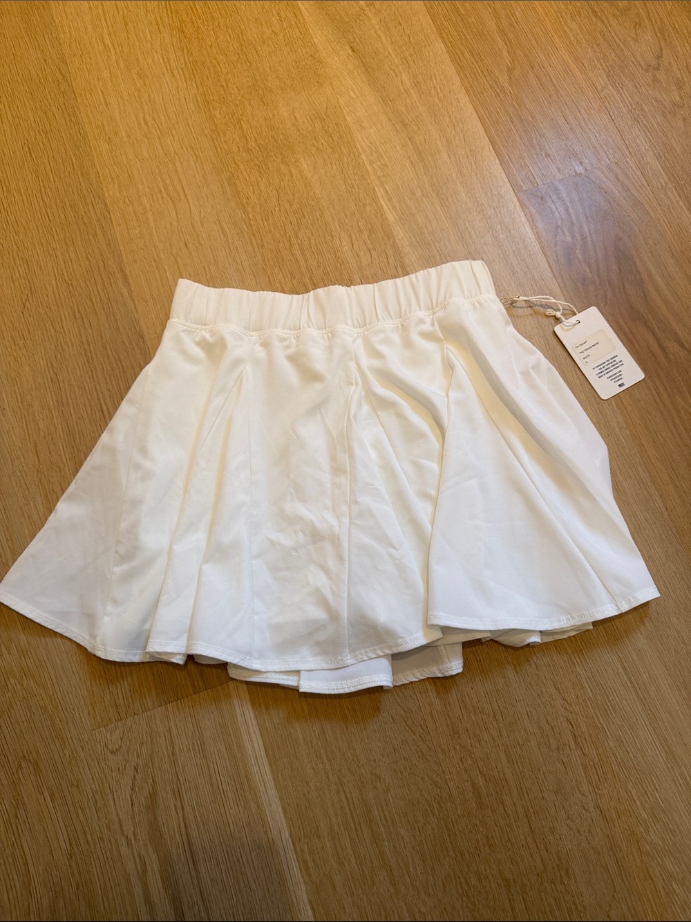 Year of Ours White Pleated Skirt